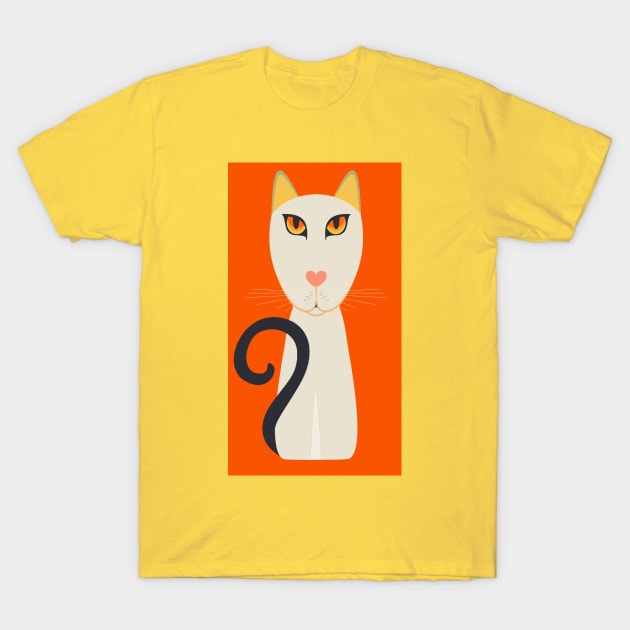 CAT WITH QUESTION MARK TAIL #2 T-Shirt by JeanGregoryEvans1